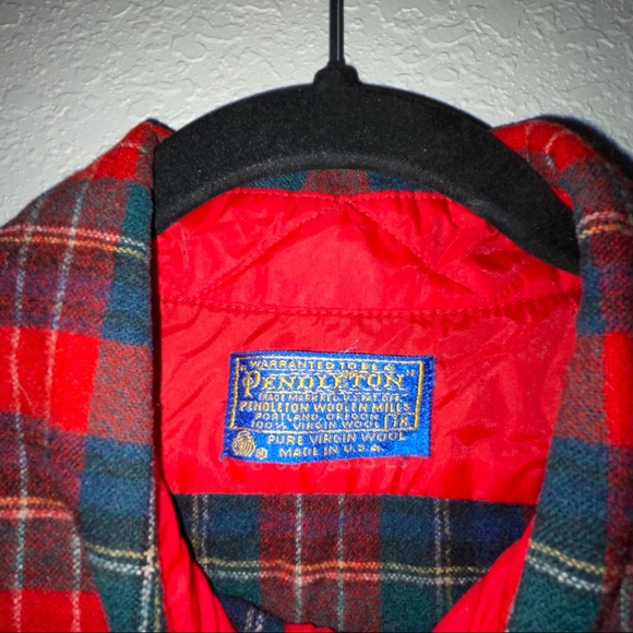 Vintage Pendleton Pure Virgin Wool Flannel Button Up Shirt Made in USA Size XL - Picture 6 of 9